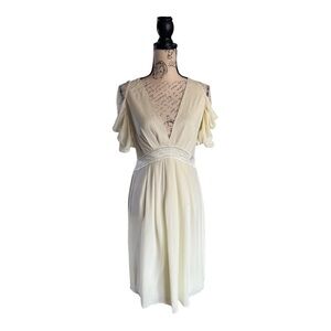 Vanessa Bruno 100% silk cream color dress EU size 40/US size 8, new with tags